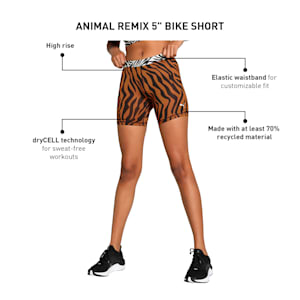 ANIMAL REMIX Women's 5" Training Biker Shorts, Teak, extralarge-IND